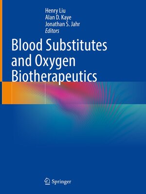 cover image of Blood Substitutes and Oxygen Biotherapeutics